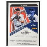 Alex Kirilloff 2022 Panini Three and Two Rookie Patch Auto /32 Minnesota Twins Rookie Baseball Card No. LSS-AK