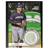 Carlos Correa 2024 Topps Chrome Game-Used Relic Minnesota Twins Baseball Card No. TCA-CCO