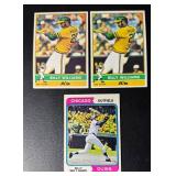 Billy Williams 3 Card Vintage Baseball Lot