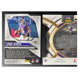LaMar Jackson 2 Card Football Lot w/ Die Cut