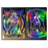 LaMar Jackson 2 Card Football Lot w/ Die Cut