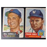 1952 Topps 2 Card Vintage Baseball Lot