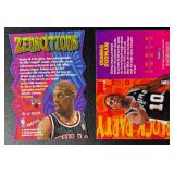 Dennis Rodman 2 Card Die Cut and Insert Basketball Lot