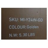 Gold Framed 24" Circle Wall Mirror