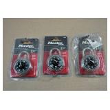 *3* Master Lock Pad Locks