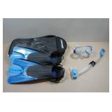 Cressi Adult Rondine Palau Fin Snorkel Set - Fin Size S/M