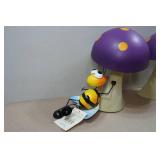 *2* Regal Art Metal Bee/Mushroom Garden Statues