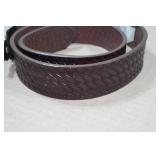 Boston Leather 1.5" Hook and Loop Tipped Belt
