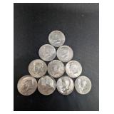1964 Kennedy Half Dollars - Denver Mint, 10 Coins