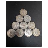 Kennedy Half Dollars 1964 (Lot of 10)