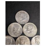 Lot Of 10 90% Silver Kennedy Half Dollars
