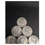 Lot Of 10 90% 1964 Silver Kennedy Half Dollars