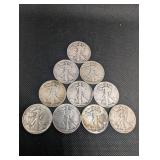 Walking Liberty Half Dollars (Lot of 10)
