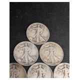 Walking Liberty Half Dollars (Lot of 10)