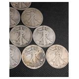 Walking Liberty Half Dollars (Lot of 10)