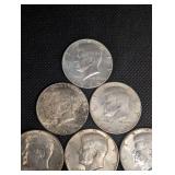 Kennedy Half Dollars 1964 Lot Of 10 90% Silver