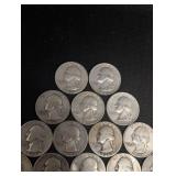 Washington Quarters (Lot of 15) - 1932-1964 Circulated