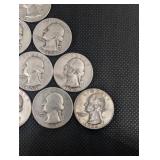 Lot Of 20 90% Silver Washington Quarters- Various Dates