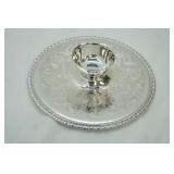 Vintage Silver-Plate Chip and Dip Serving Tray