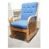 blue glider rocker