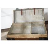 antique travelers chest with removable tray