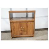 rolling cart with lower double doors