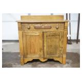 antique Eastlake Victorian commode cabinet