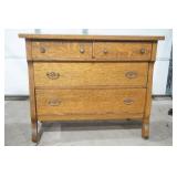 antique Tiger wood chest of drawers