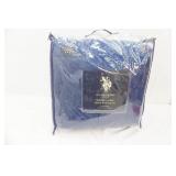 NWT U.S. POLO ASSN. Solid Reversible Queen Bedding Set. 1 Comforter & 2 Shams