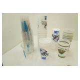 Keurig Plastic Disposable Cups; Vintage Reusable Plastic Cups-Football & Minnesota Wild