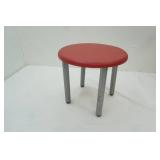 wood & metal foot stool 10" tall