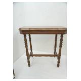 Vintage Wood Side Table24.5"x12"x22"
