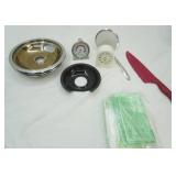 Marinating Bags, Oven Burner Inserts, Taylor Oven Thermometer, Timer, large knife w/sheath, fine strainer