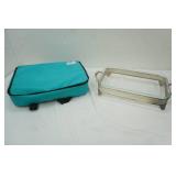 Anchor Hocking Pan w/Silver-Plated Serving Tray, Pyrex Pan w/lid and insulated carrier