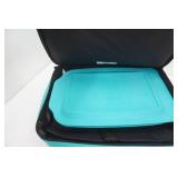 Anchor Hocking Pan w/Silver-Plated Serving Tray, Pyrex Pan w/lid and insulated carrier