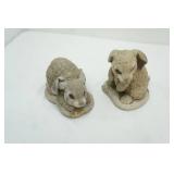 2 Bunny Garden Statues (tall one is 6.25" tall)