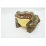 Vintage Ceramic Garden Frog Statue 14" long by 7" tall