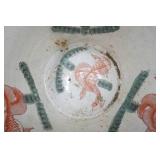 Vintage Chinese Porcelain Fish Bowl Planter. Jardiniere. 10" tall with a 12.5" diameter