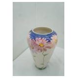 Vintage Pier 1 Ceramic Floral Vase 11" tall with a 4" diameter opening