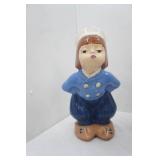 Vintage Ceramic Dutch Boy Statue 16" tall approx. 9.5" wide