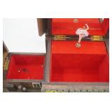 Vintage Musical Barn Jewelry Box. 12"x6"x10"