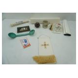 Vintage Collectibles and Prints, Wall Hang of Sacred Heart Deacon Stole (partial) from the Avignon Collection