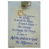 Vintage Collectibles and Prints, Wall Hang of Sacred Heart Deacon Stole (partial) from the Avignon Collection