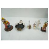 Collection of Vintage Clown Figurines