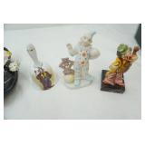 Collection of Vintage Clown Figurines