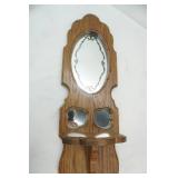 Mirrored Wall Sconce Shelf 26" tall by 5.5" deep by 9" wide