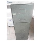 Vintage Industrial Olive Green Stackable Metal File Drawers (3ct)