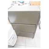 Vintage Industrial Olive Green Stackable Metal File Drawers (3ct)