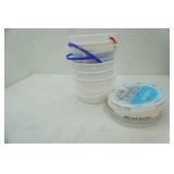 ice cream buckets and lids (empty)