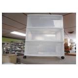 3-drawer rolling storage cart 22" wide